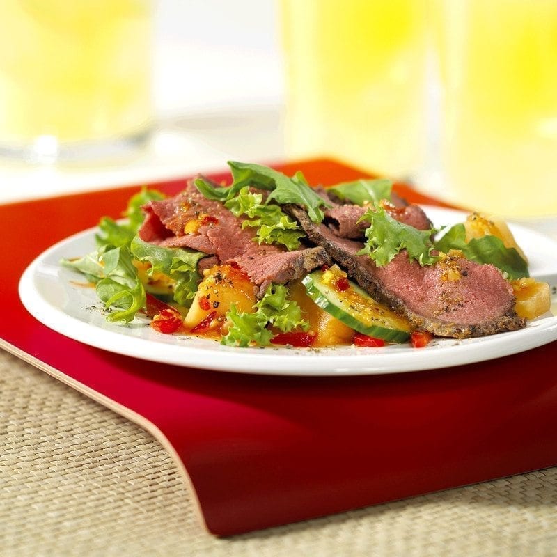Canadian-Beef-Ginger-Beef-Roast-with-Orange-and-Cantaloupe-Salad