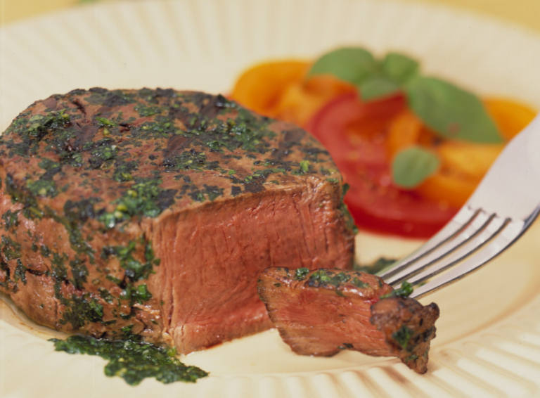 Médallions de boeuf avec sauce Chimichurri