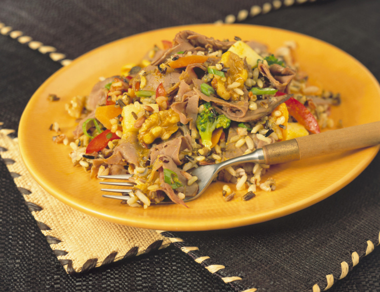 Salade au boeuf et riz sauvage