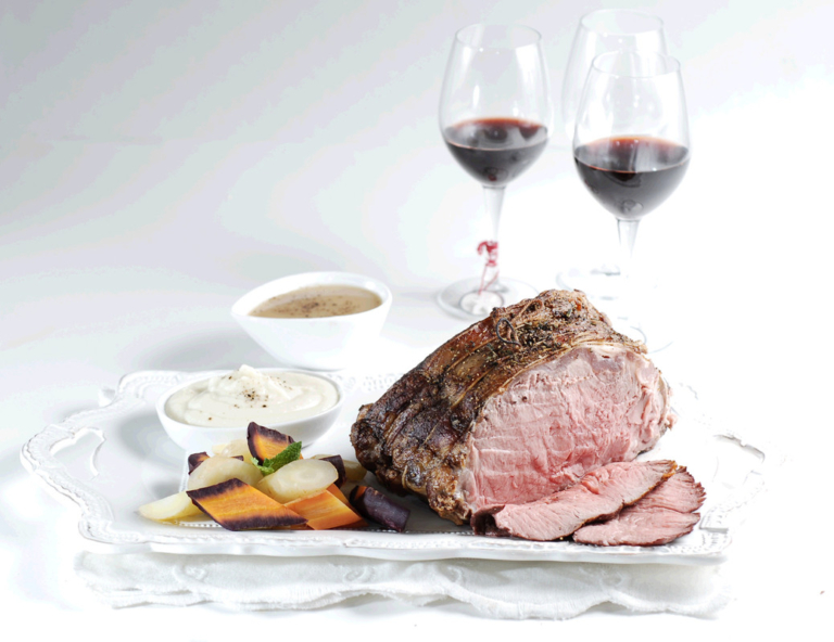 Rosbif classique avec sauce crème au romarin