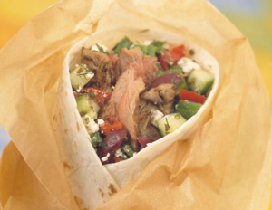 Canadian-Beef-Greek-Steak-Salad-Wrap