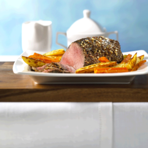 Canadian-Beef-Horseradish-Crusted-Quick-Roast-with-Roasted-Vegetables