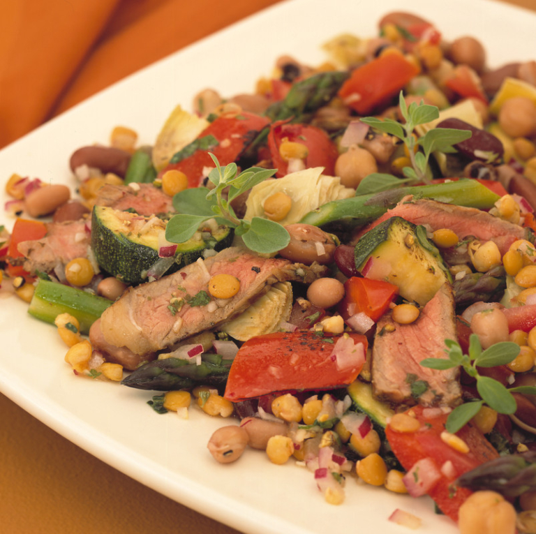 Salade au boeuf et fèves de la Toscane
