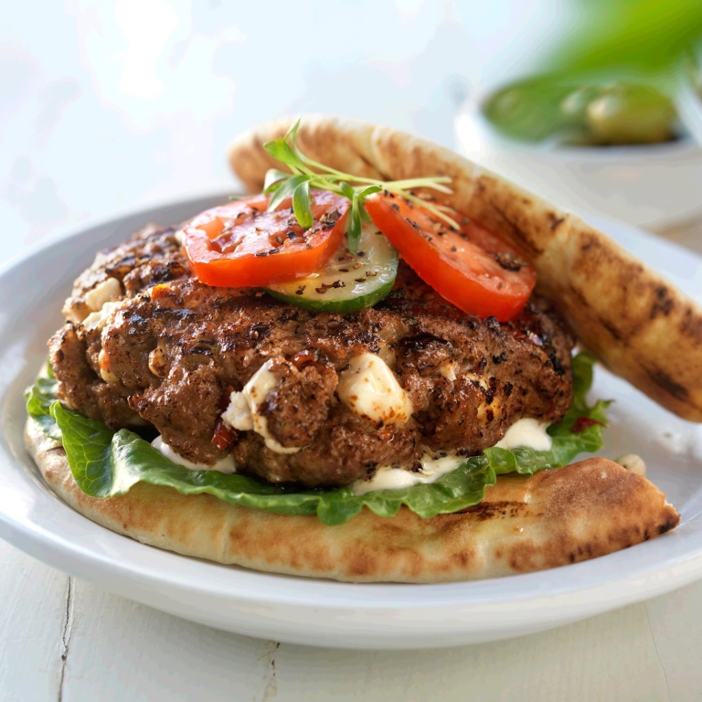 Burgers de surlonge à la grecque
