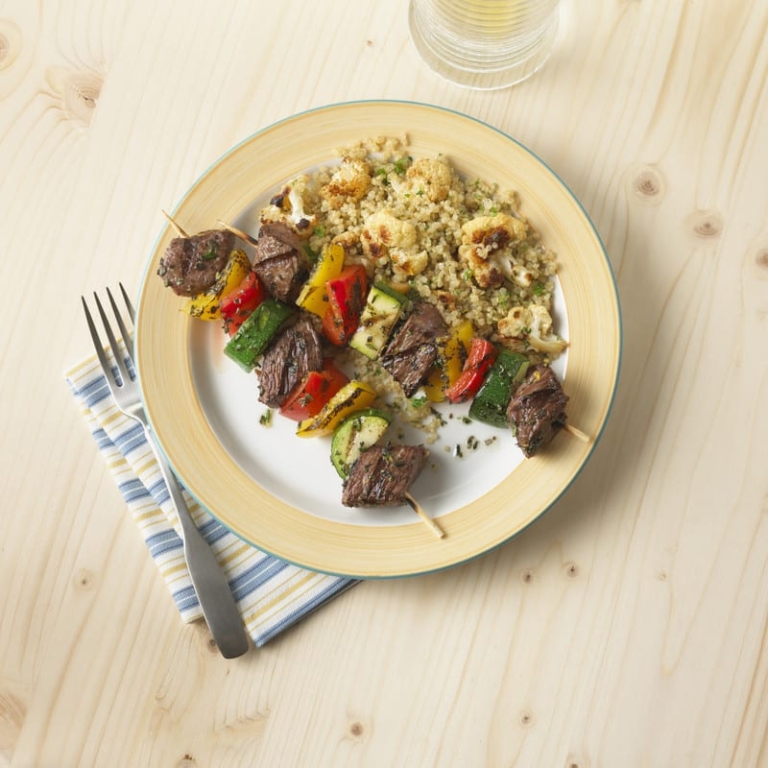 Kébabs de bœuf et Taboulé au quinoa