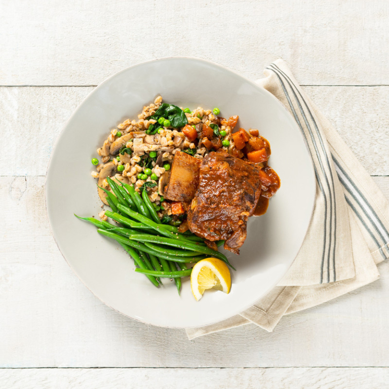 Bout de côtes à la toscane et Pilaf de farro