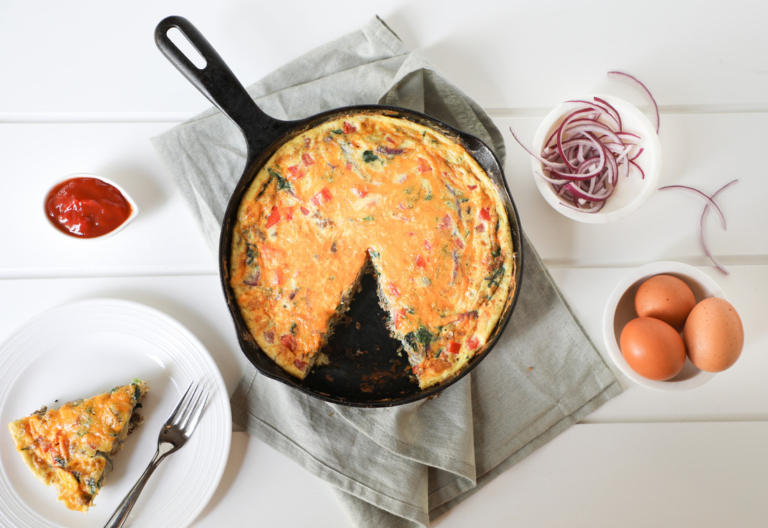Frittata au burger au fromage