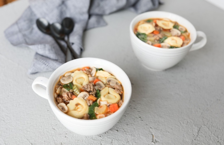 Soupe aux tortellinis au fromage