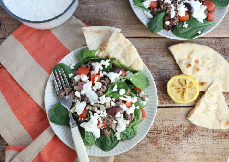 Salade express façon gyros au bœuf